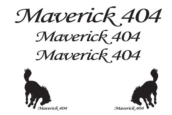 【受注生産品】マーベリック404　ステッカー（白黒）