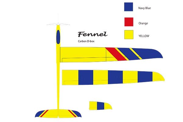 (ブログセール)FENNEL(フェンネル)　 紺/オレンジ/黄　カーボンＤボックス仕様　ネット限定商品（納期約5日）